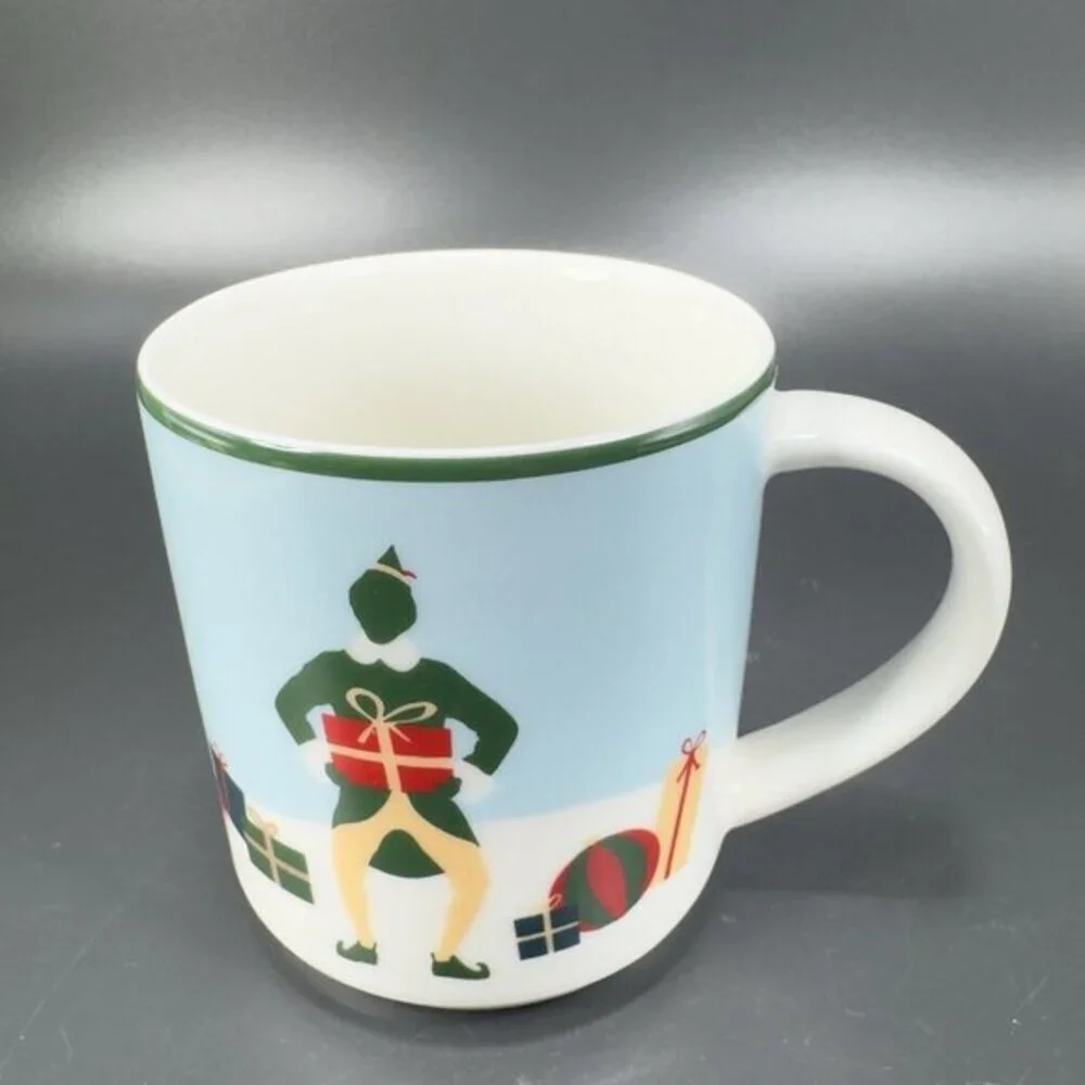 Williams Sonoma Christmas Holiday Elf Coffee Mug Cup Ceramic New With Stickers‎